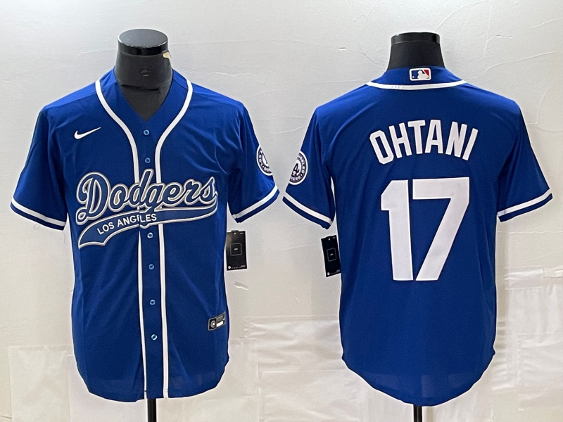 Men's Los Angeles Dodgers Shohei Ohtani #17 Blue Player Jerseys Joint Edition