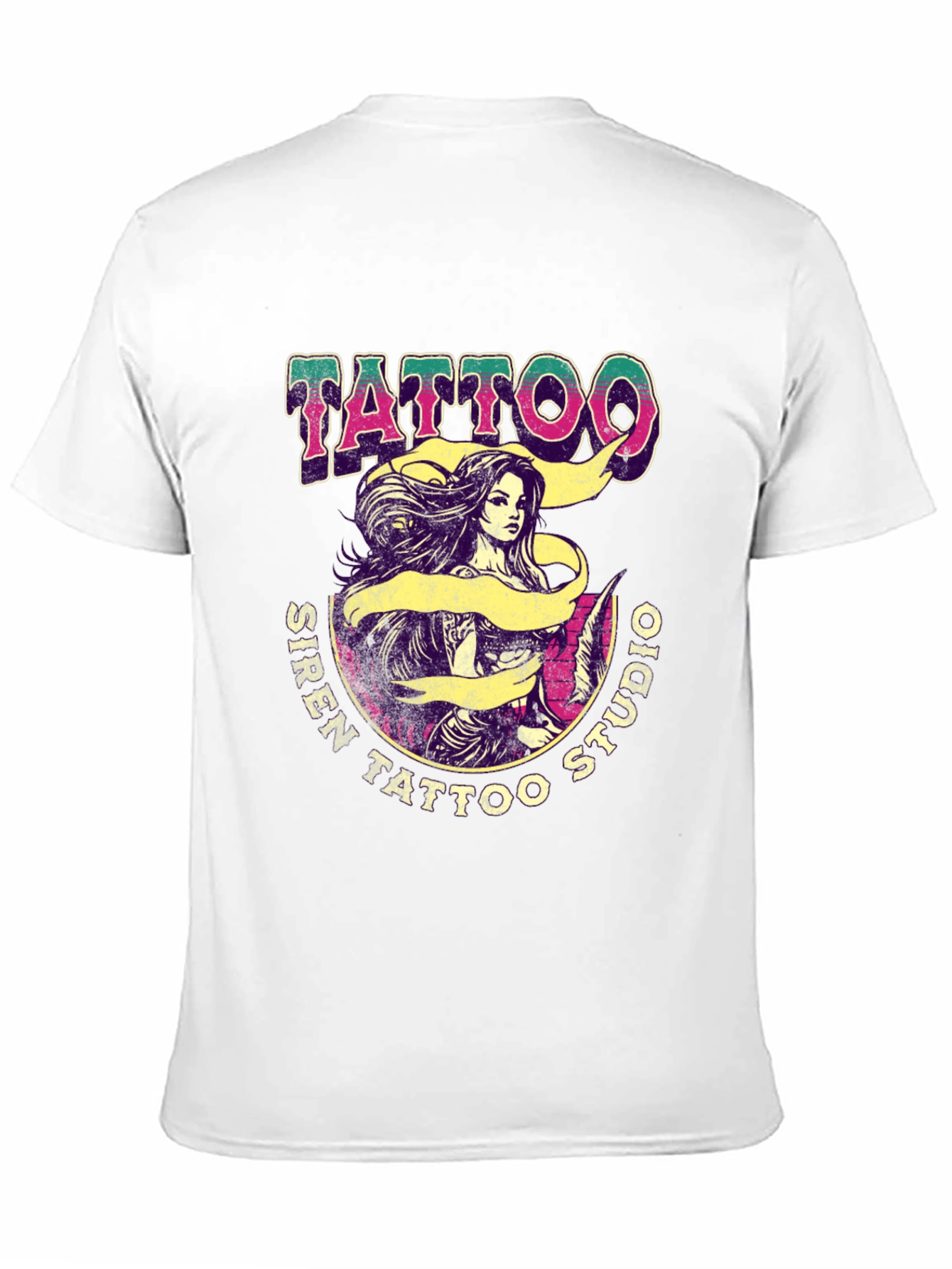 Siren Tattoo Studio Black Graphic Tee