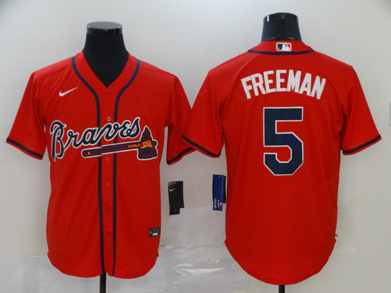 Men's Atlanta Braves Freedie Freeman #5 Red Replica Jerseys