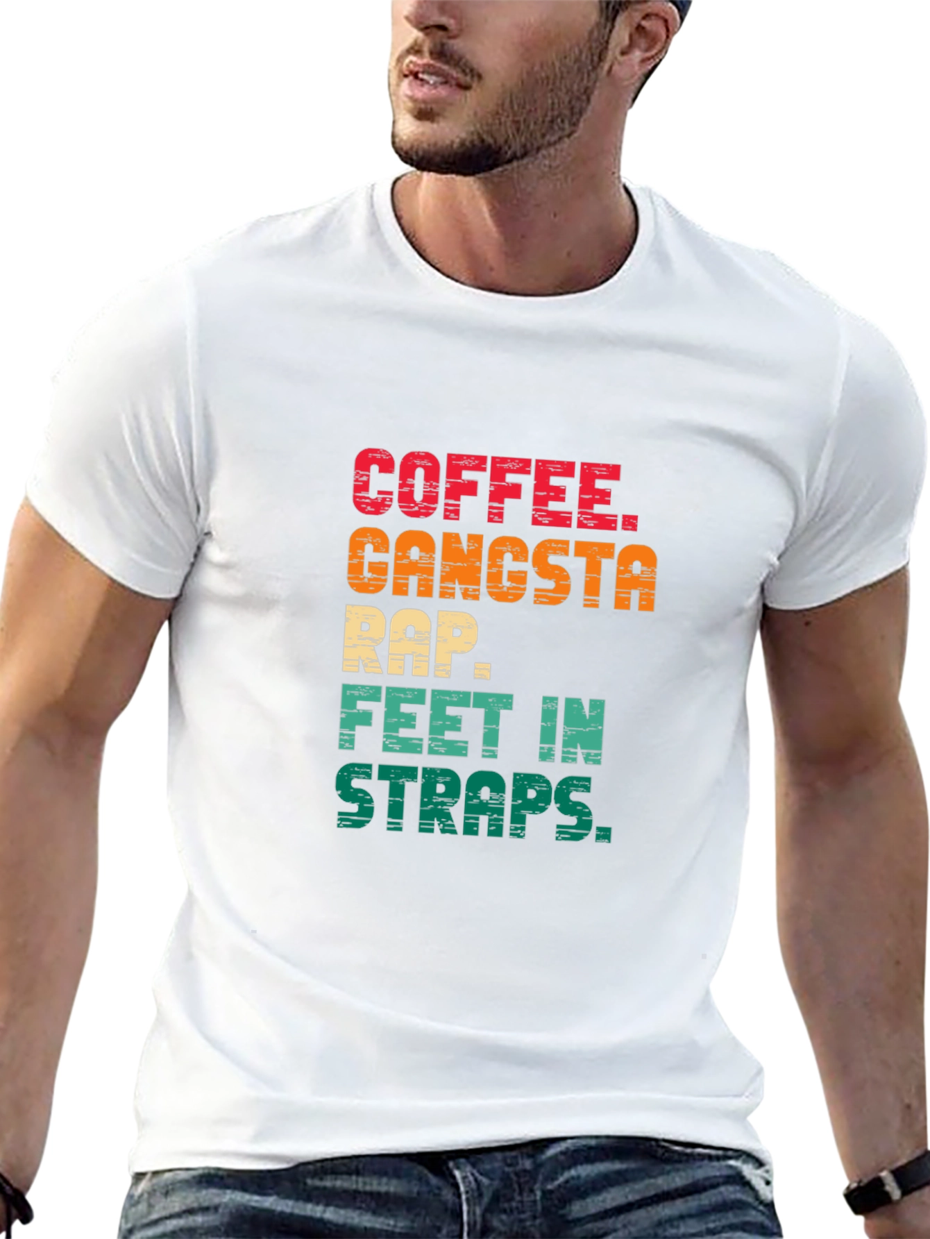 Coffee Gangsta Rap Graphic T-Shirt
