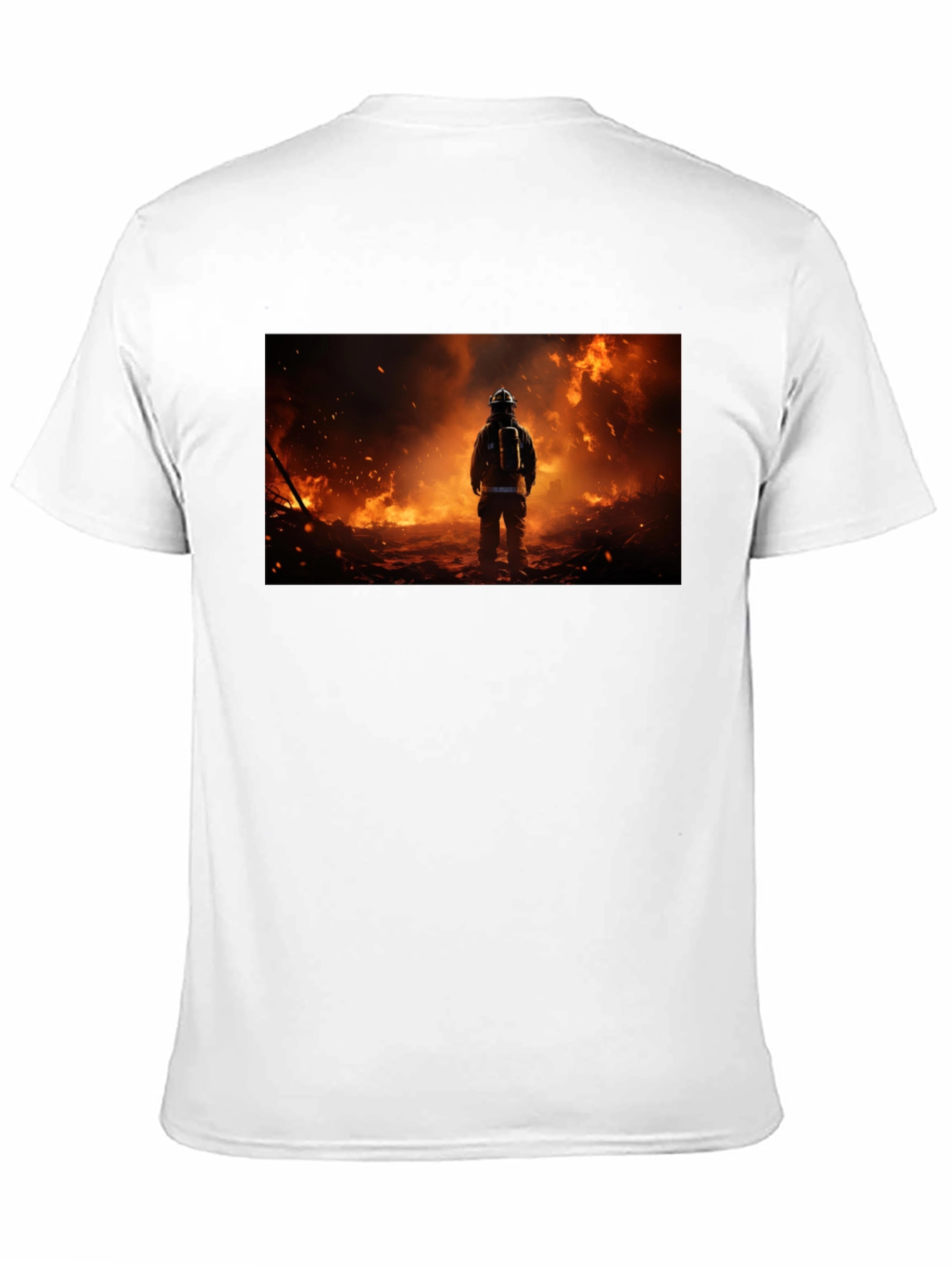 Firefighter Graphic Black T-Shirt