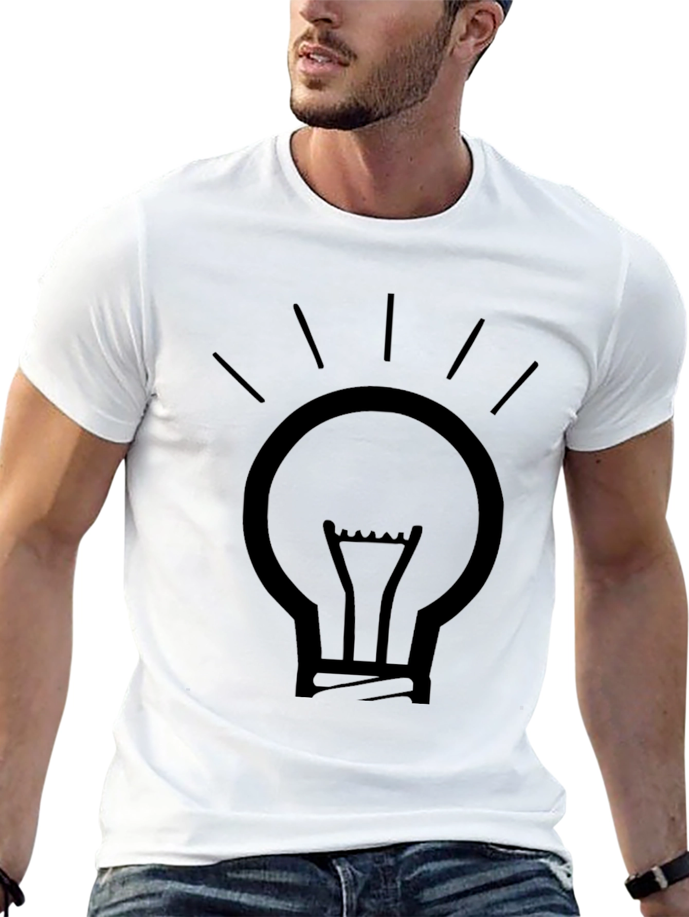 Black Light Bulb Graphic Tee