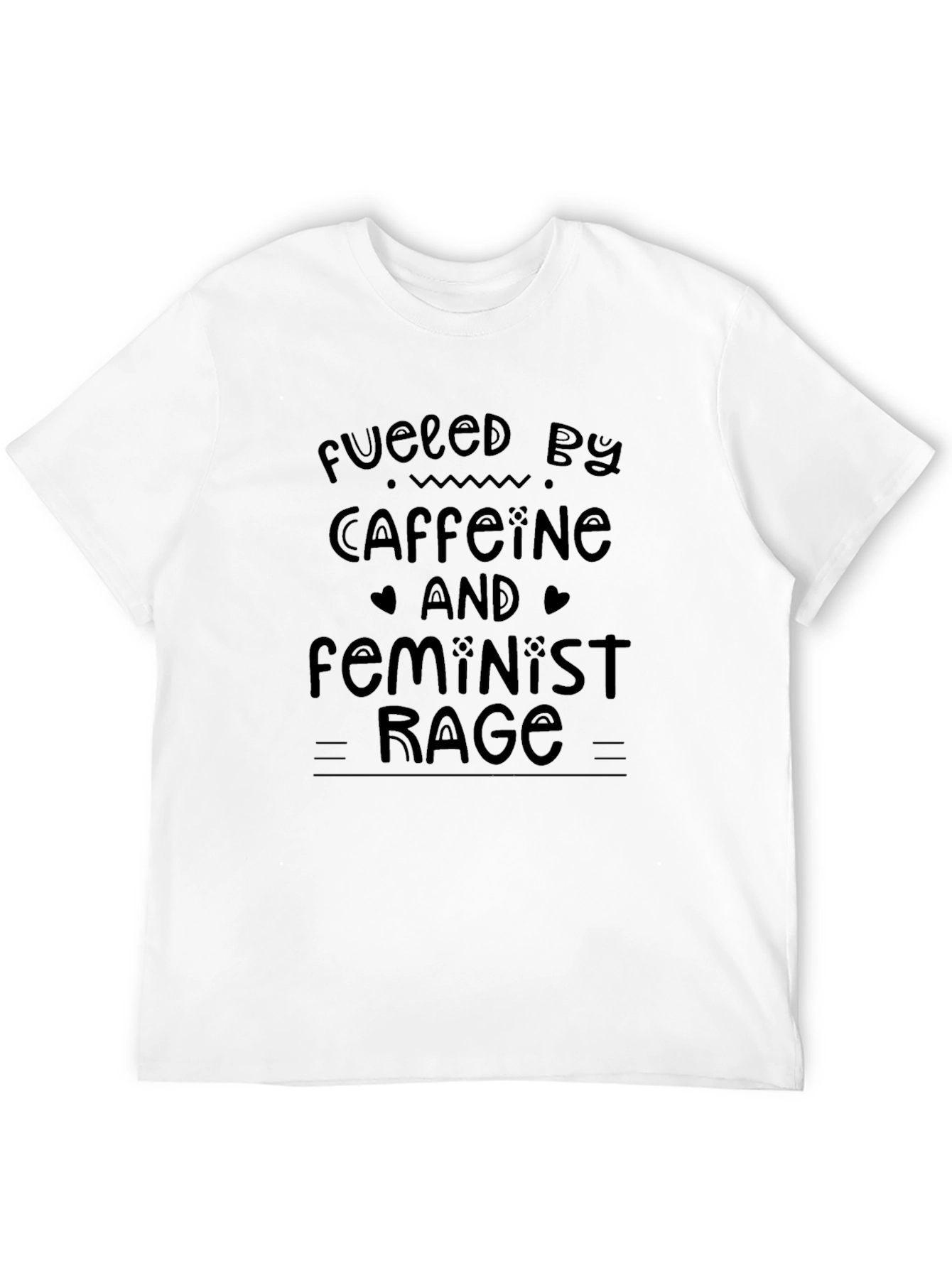 Fueled By Caffeine Feminist Rage Graphic Tee