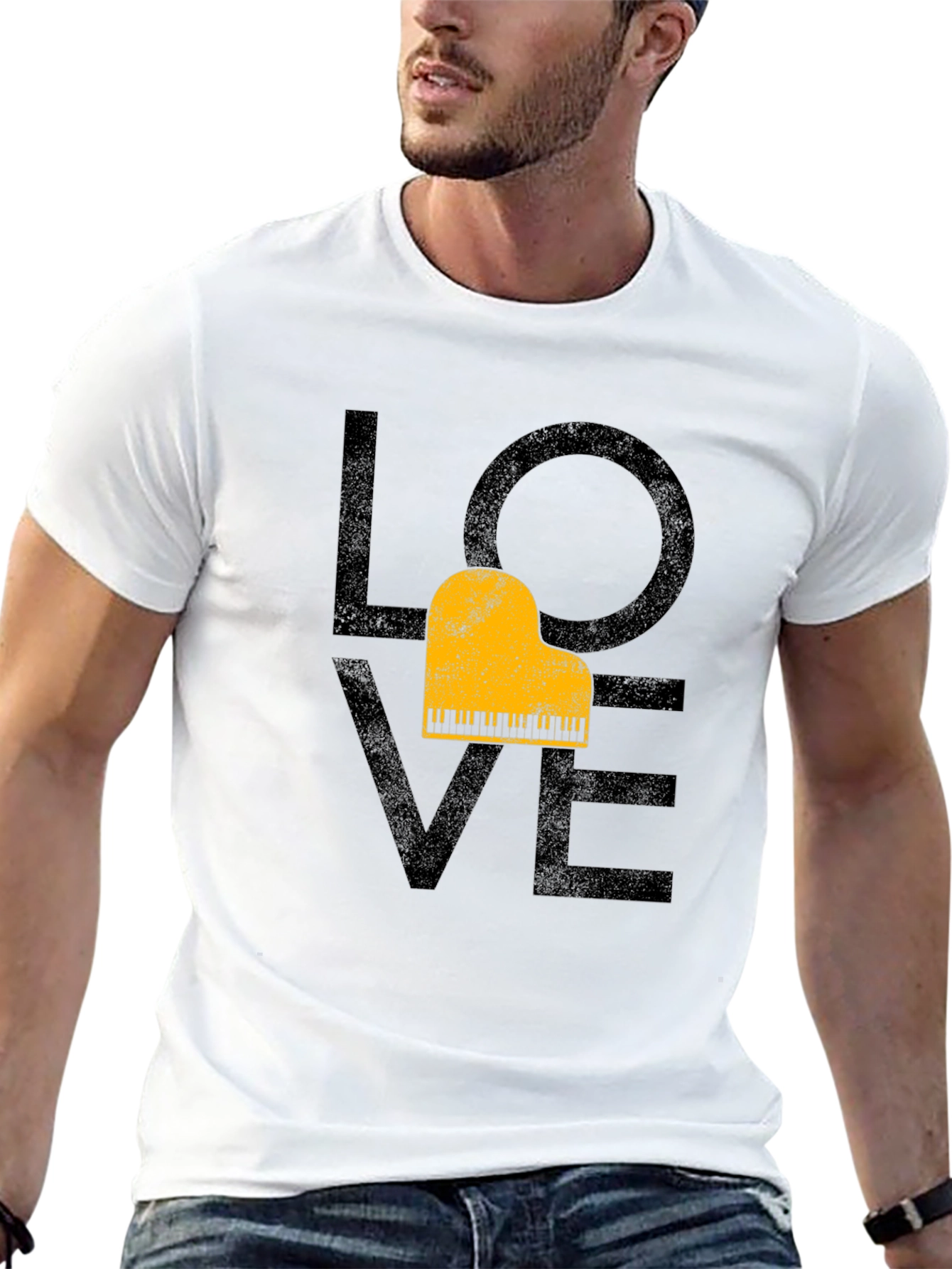 Love Piano Graphic T-Shirt