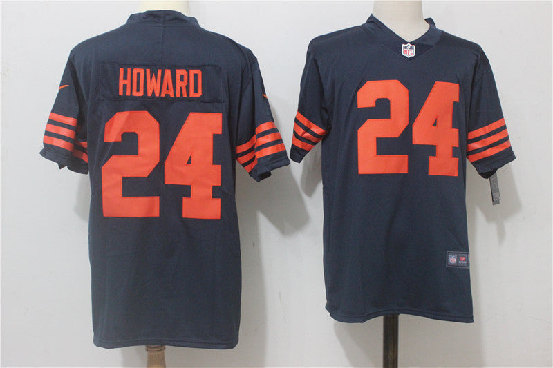 Men's Chicago Bears Jordan Howard #24 Navy Game Jerseys