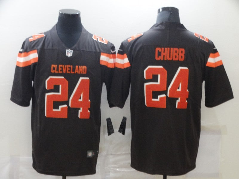 Men's Cleveland Browns Nick Chubb #24 Brown Game Jerseys