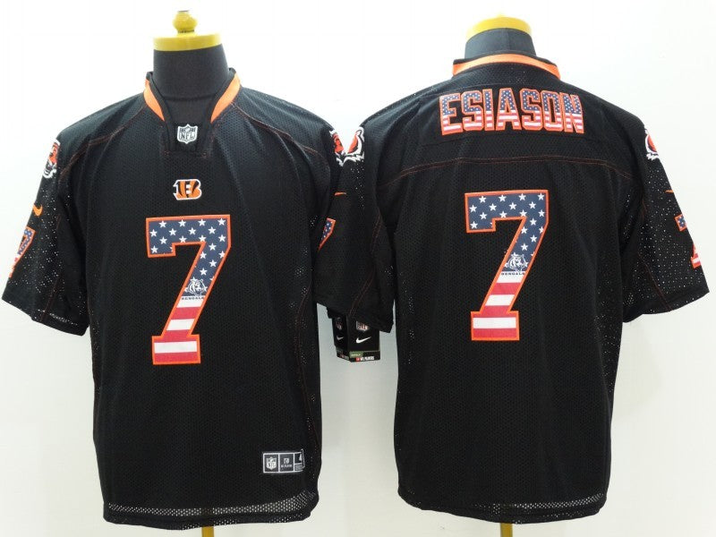 Men's Cincinnati Bengals Boomer Esiason #7 Black Game Jerseys