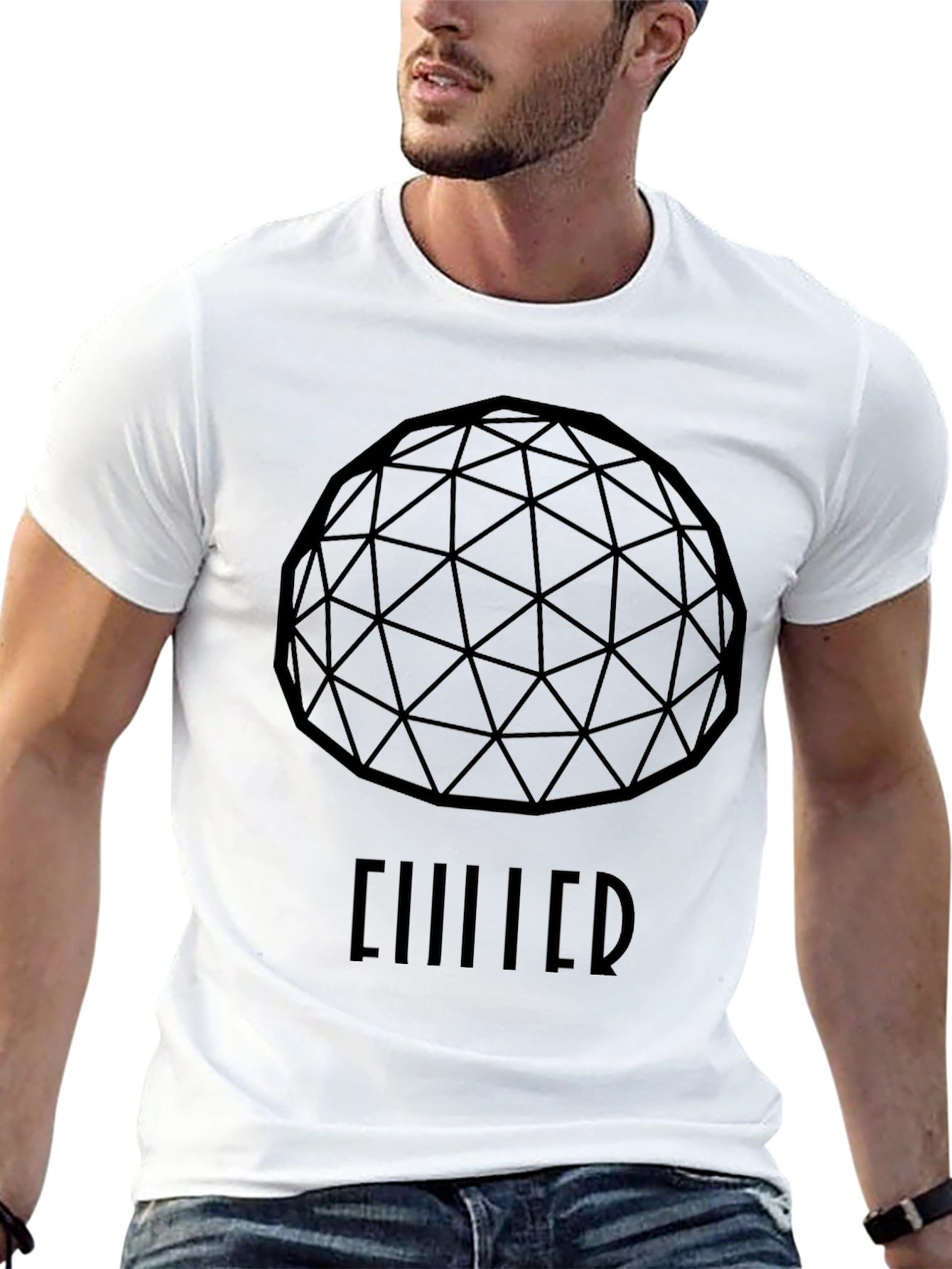 Geometric Dome Graphic Black T-Shirt