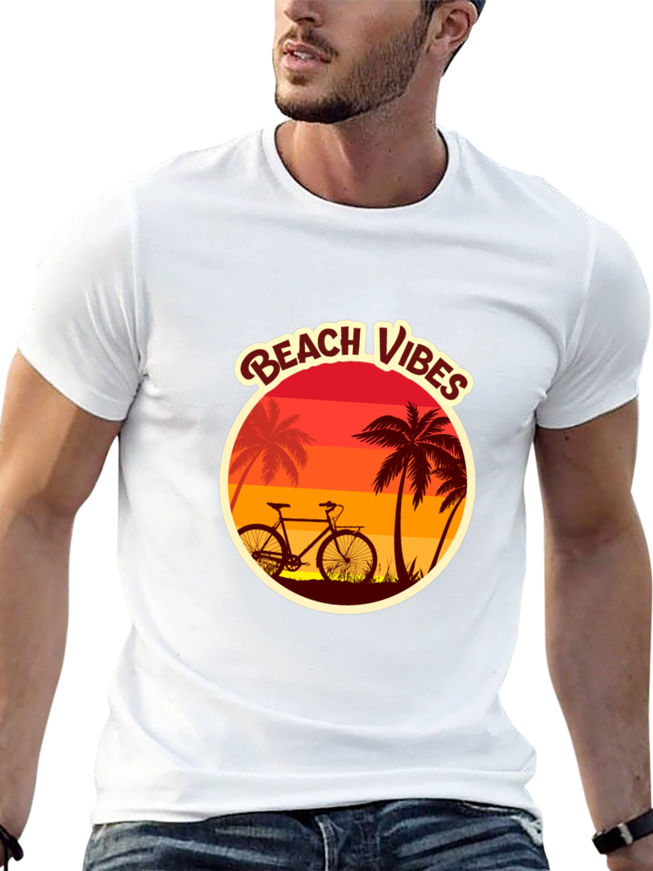 Beach Vibes Graphic Tee - Black