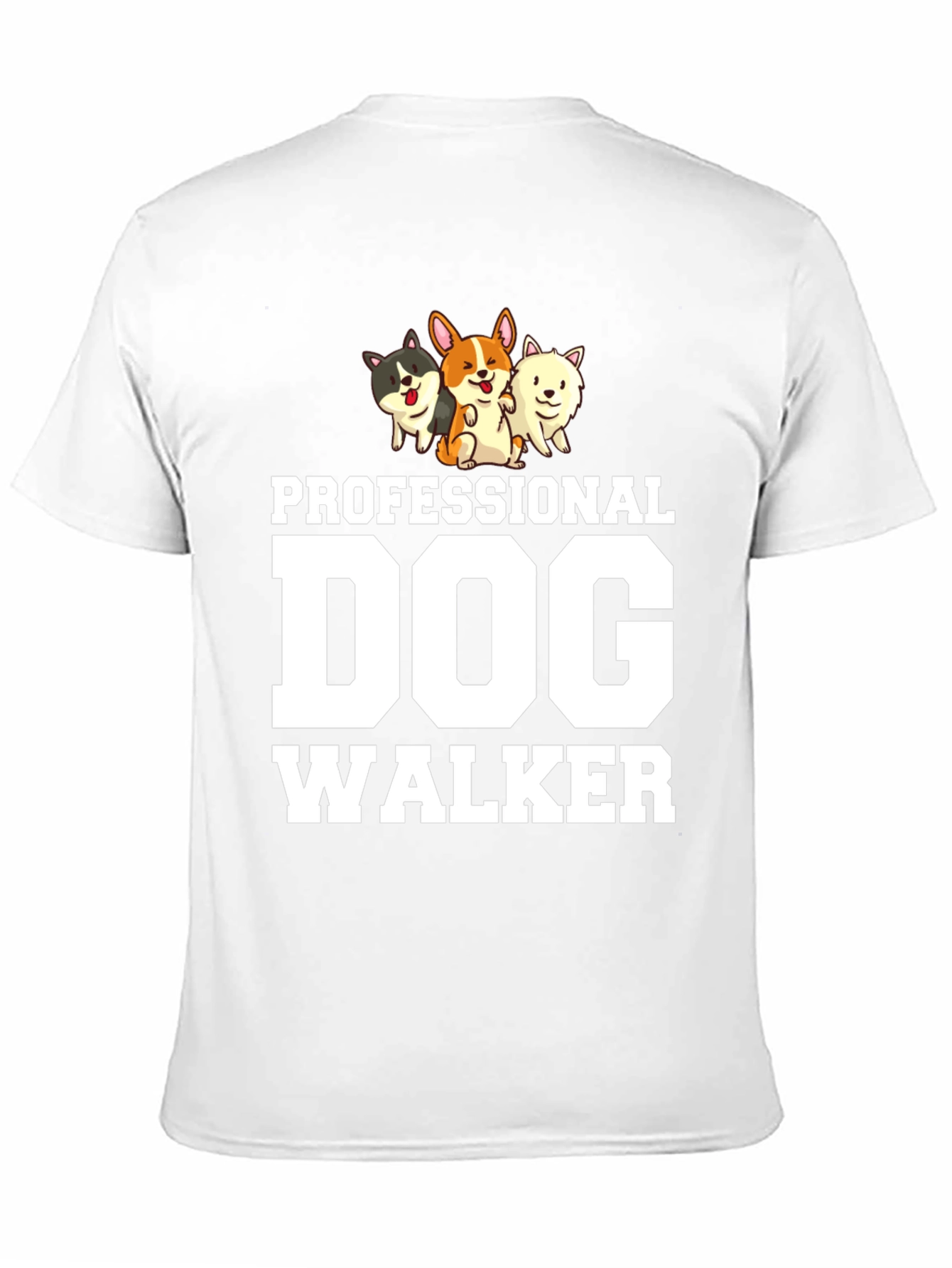 Professional Dog Walker T-Shirt Cute Corgi