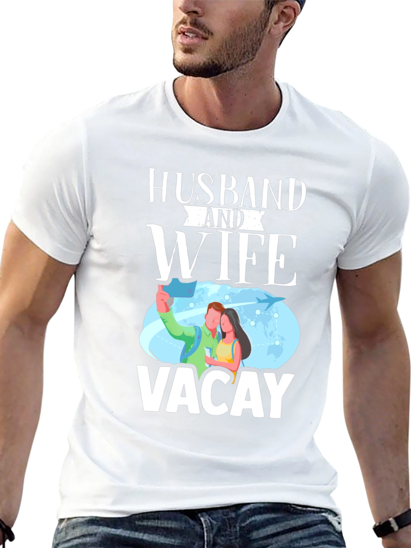 Husband and Wife Vacay Graphic T-Shirt
