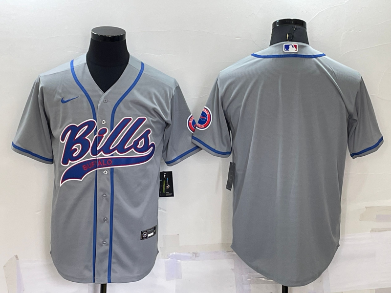 Men's Buffalo Bills Gray Blank Jerseys