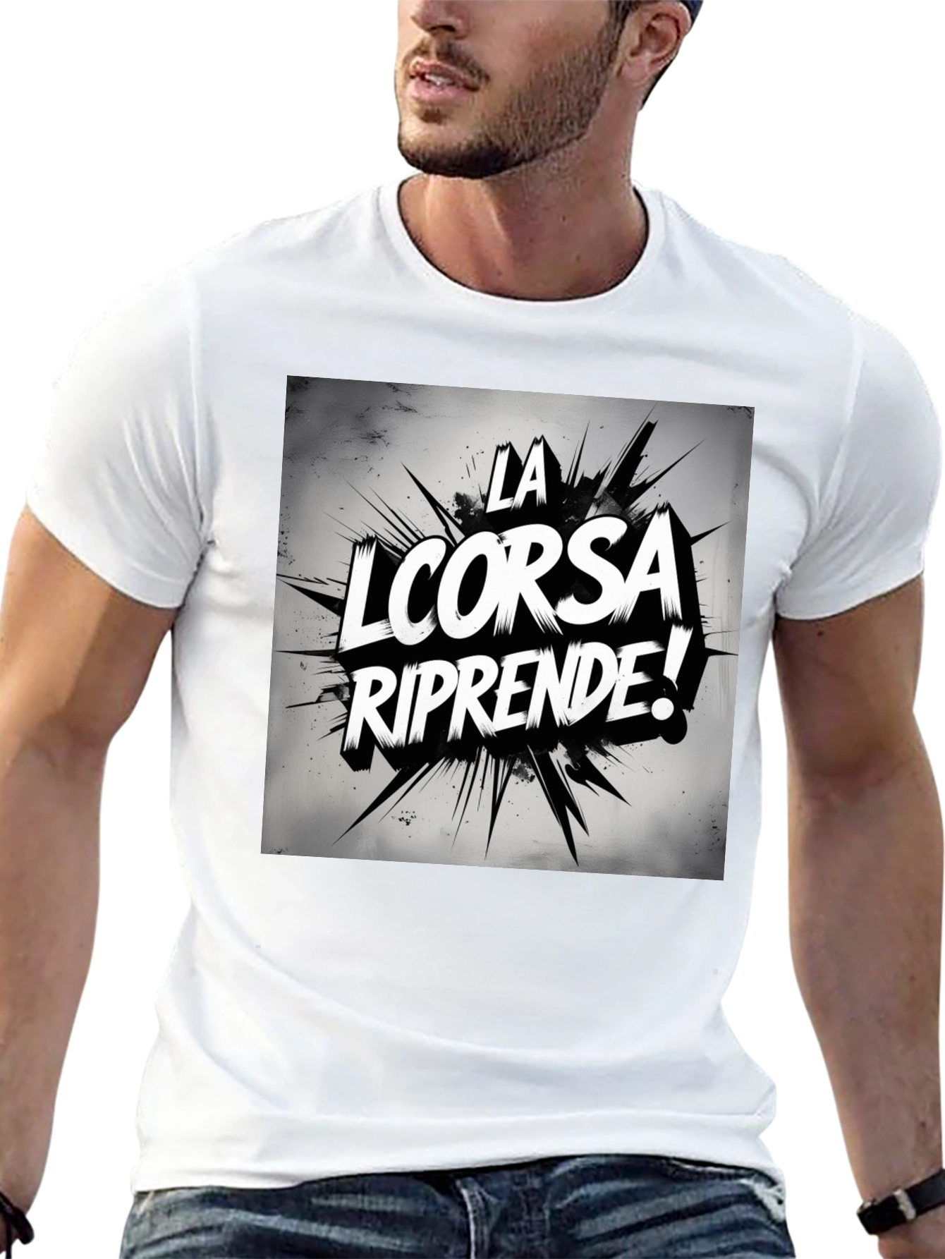 La Corsa Riprende! Graphic Black Tee