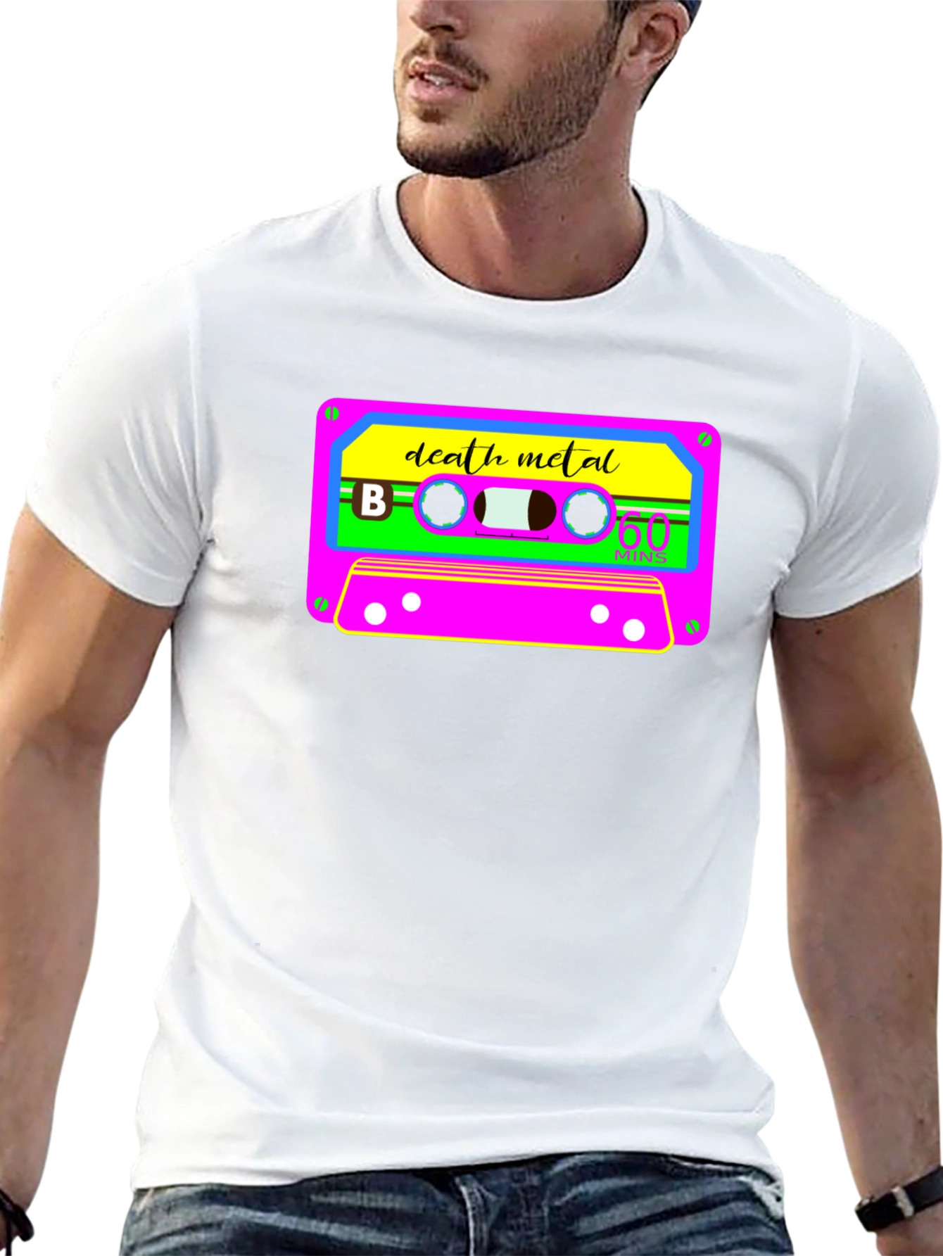 Death Metal Cassette Tape Graphic T-Shirt