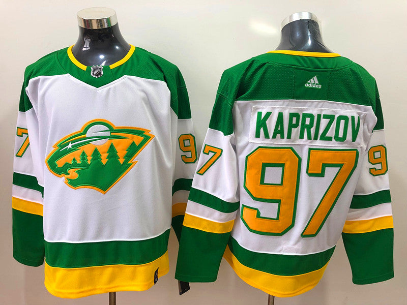 Men's Minnesota Wild Kirill Kaprizov #97 White Breakaway Player Jerseys