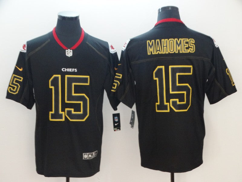Men's Kansas City Chiefs Patrick Mahomes Black Alternate Game Jerseys