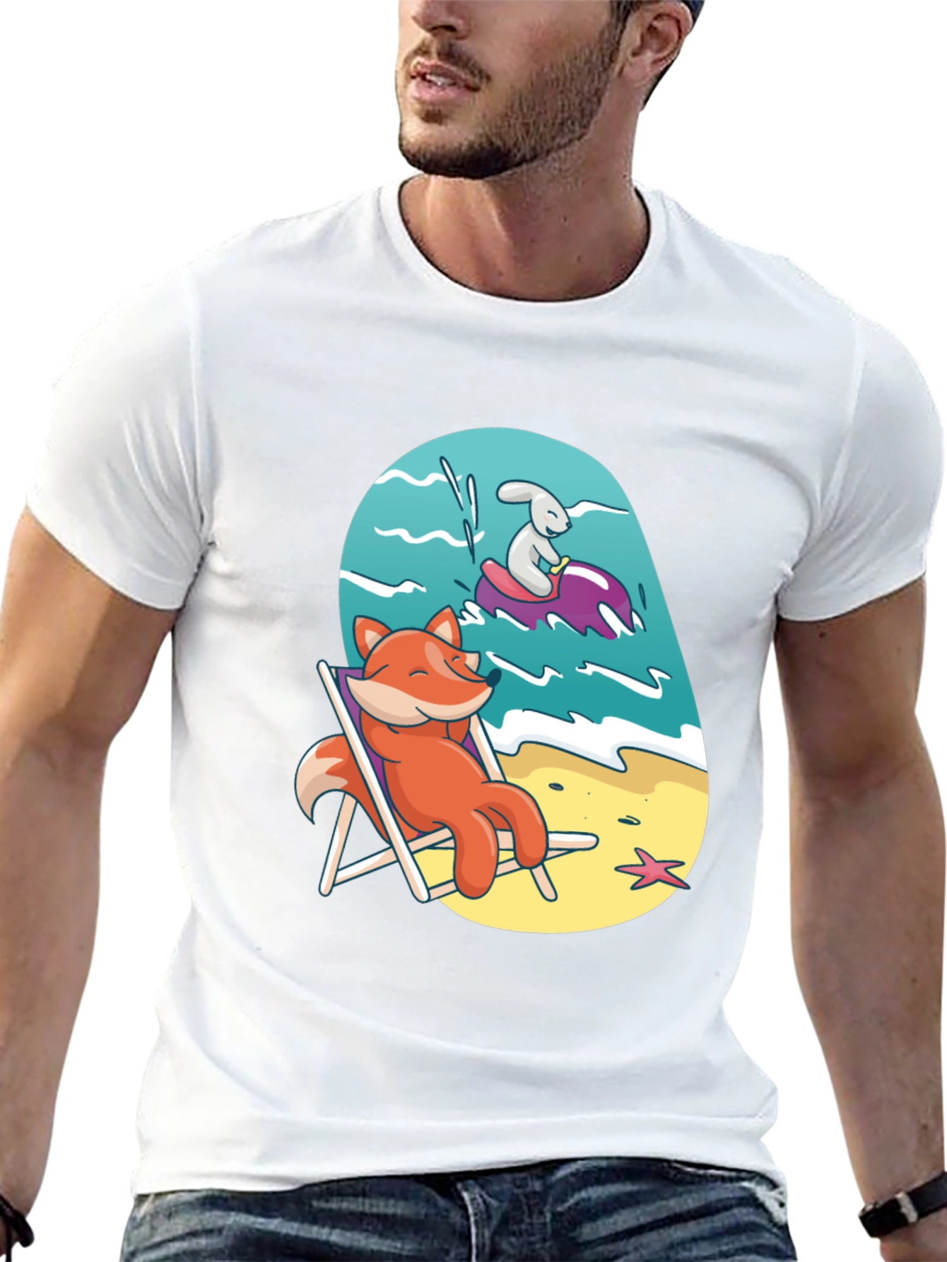 Relaxed Fox Beach T-Shirt