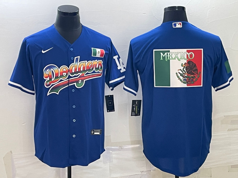Men's Los Angeles Dodgers Blue Alternate Replica Player Name Jerseys