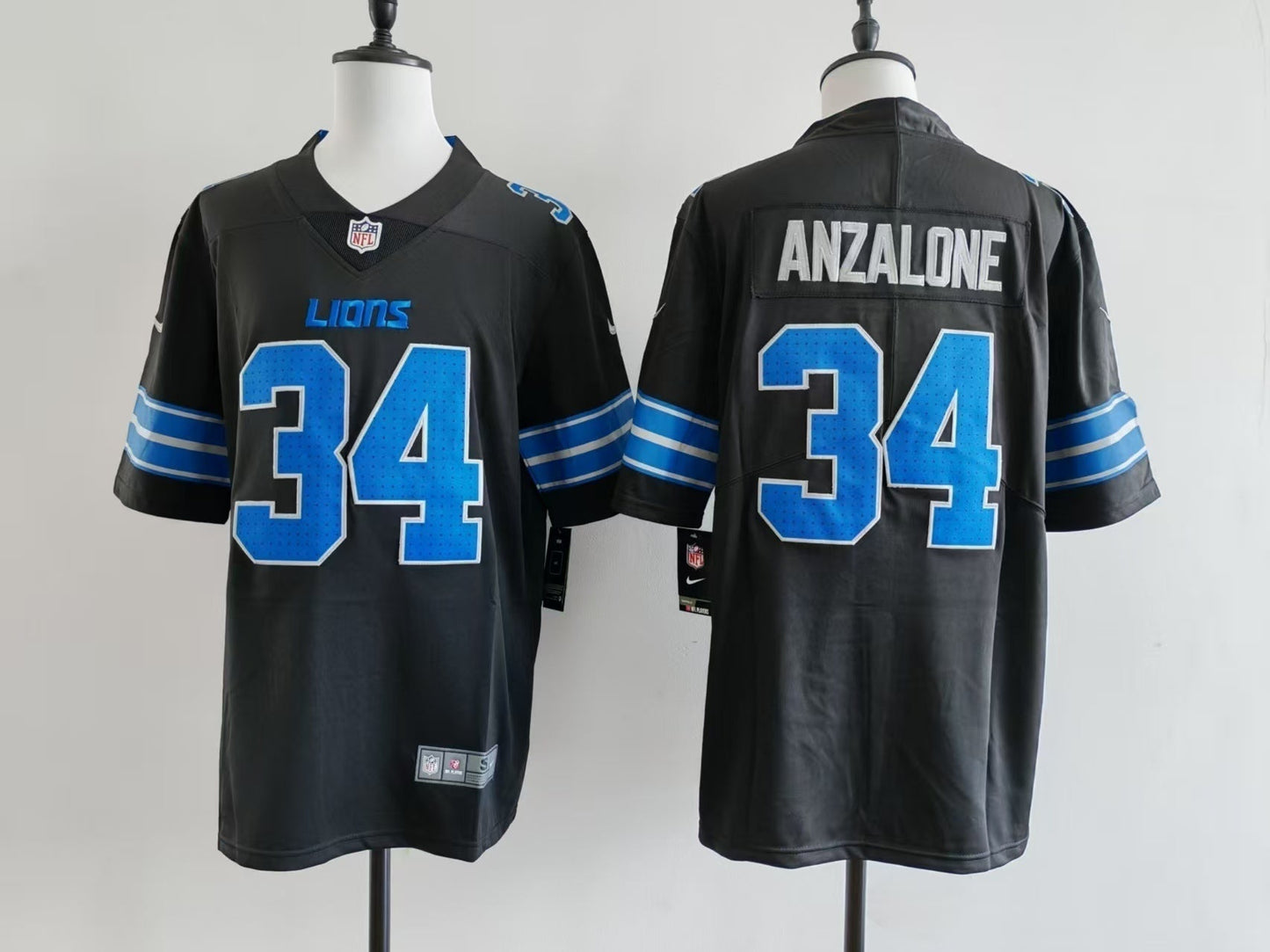 Men's Detroit Lions Alex Anzalone Jersey - Black