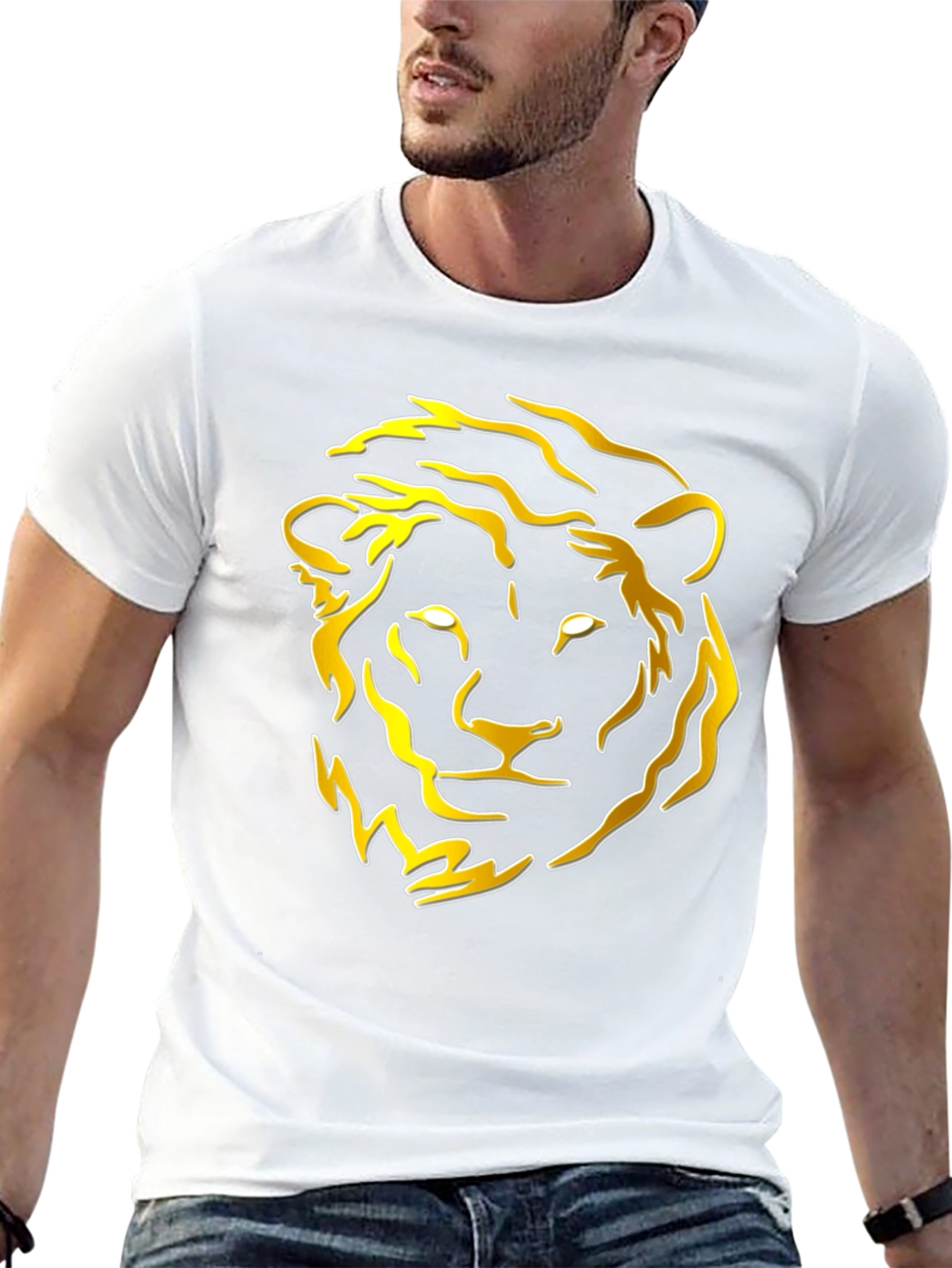 Lion Graphic Tee - Bold Black T-Shirt