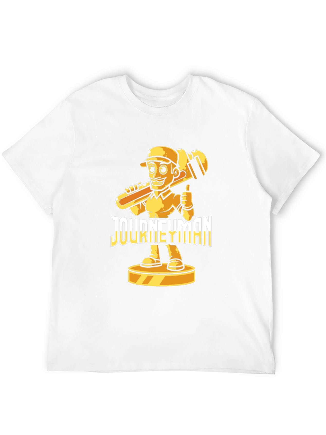 Journeyman Cartoon Plumber Black T-Shirt