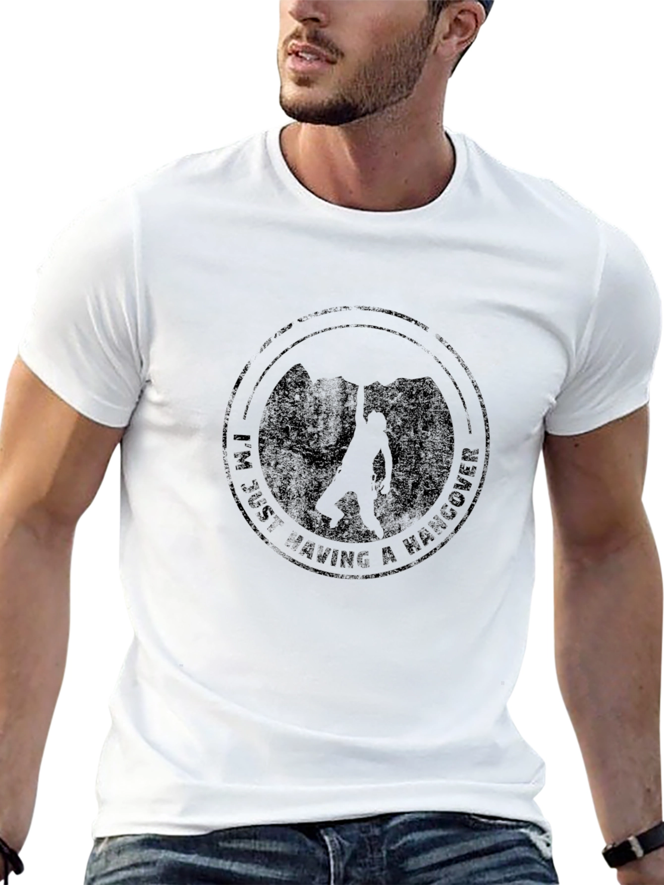 Hangover Climber Graphic Tee - Soft Black T-Shirt