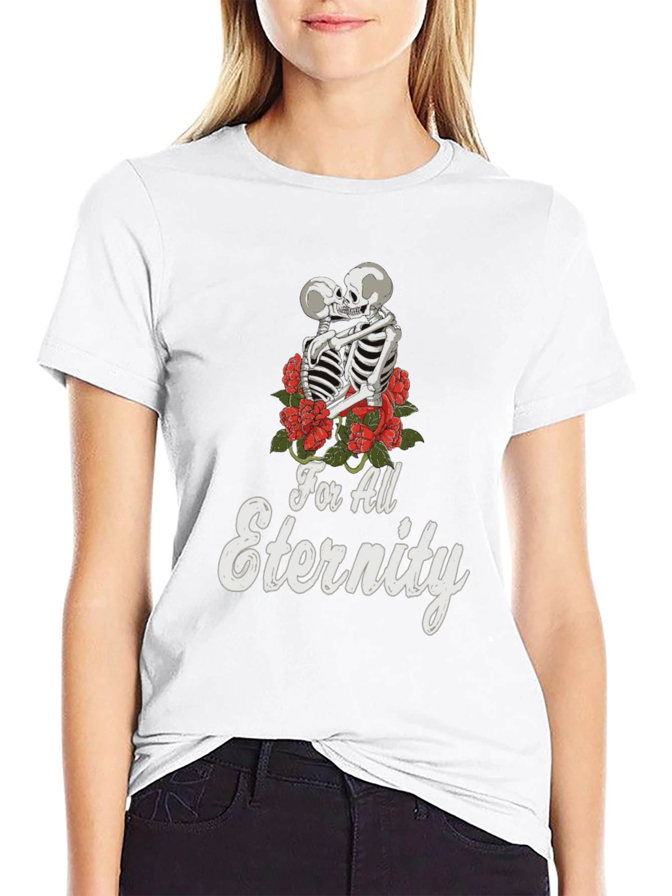 For All Eternity Skeleton Lovers Graphic Tee