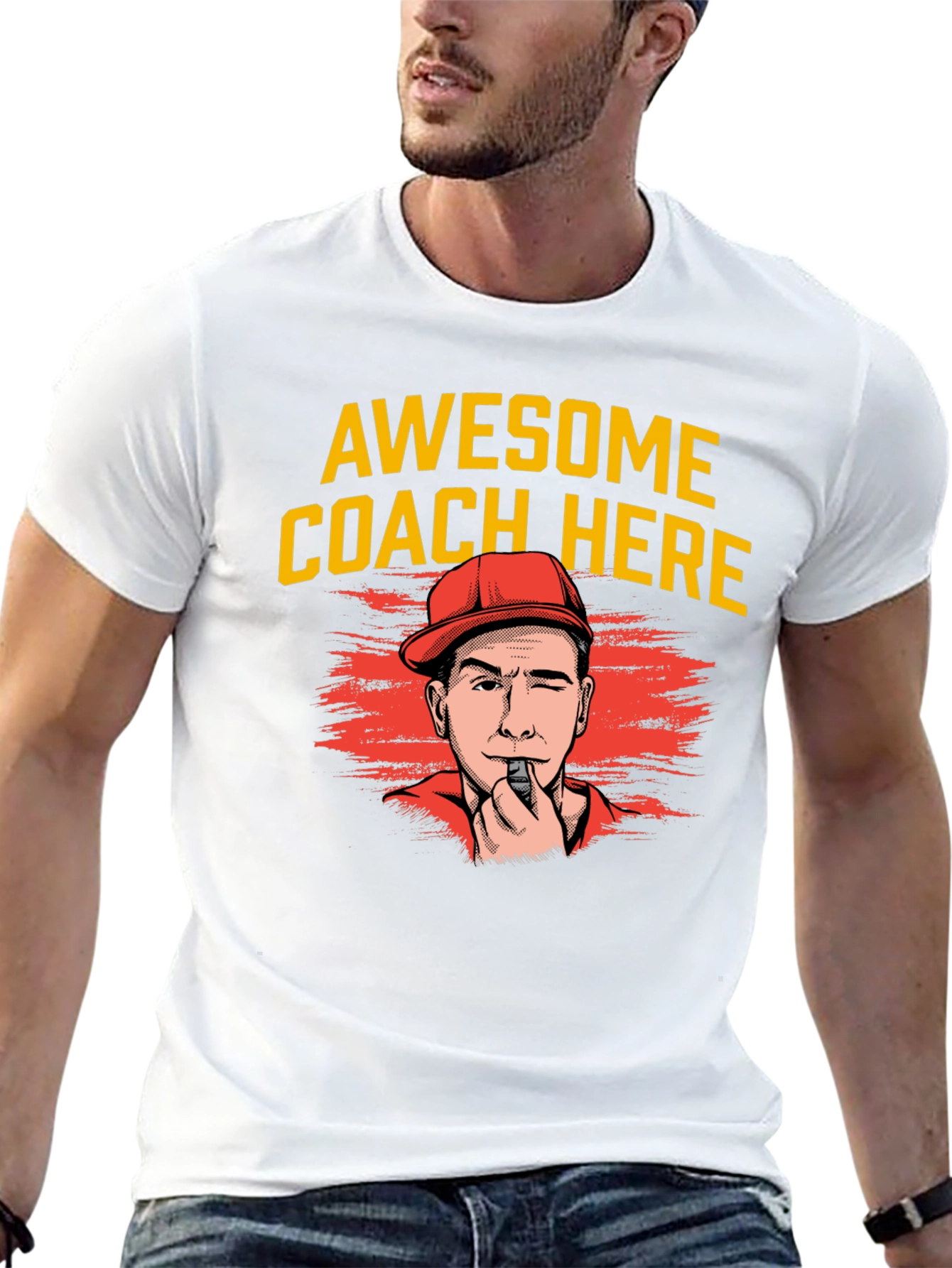Awesome Coach Here T-Shirt