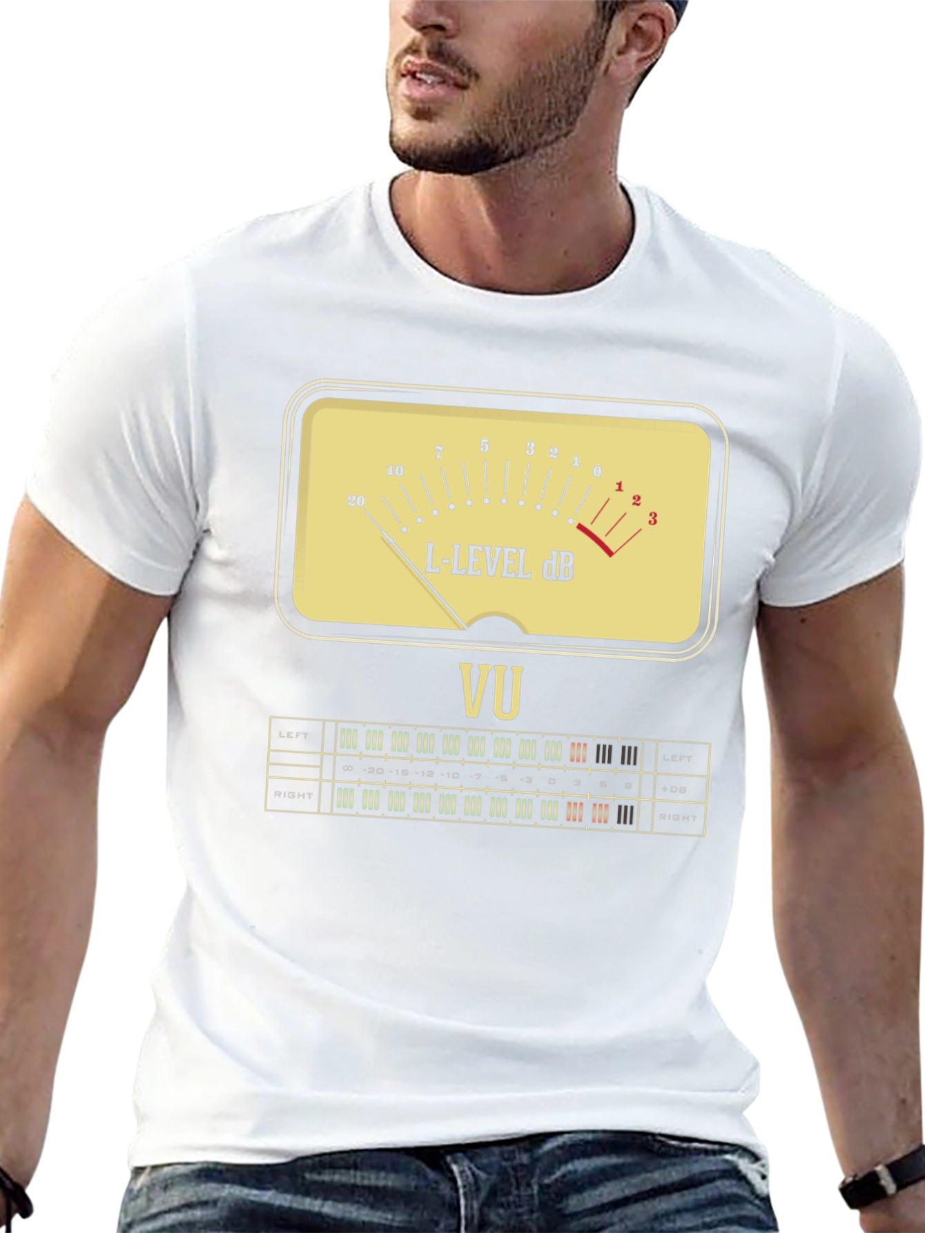 VU Meter Graphic T-Shirt - Musician Audio Tee