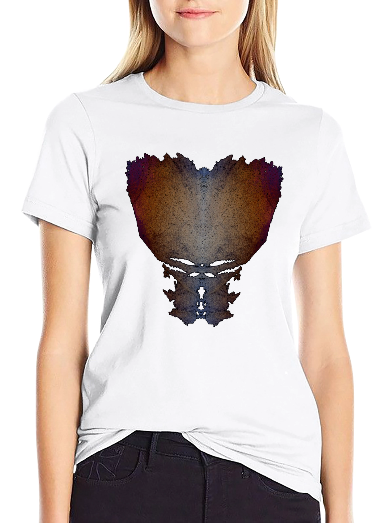 Abstract Art Print Black T-Shirt