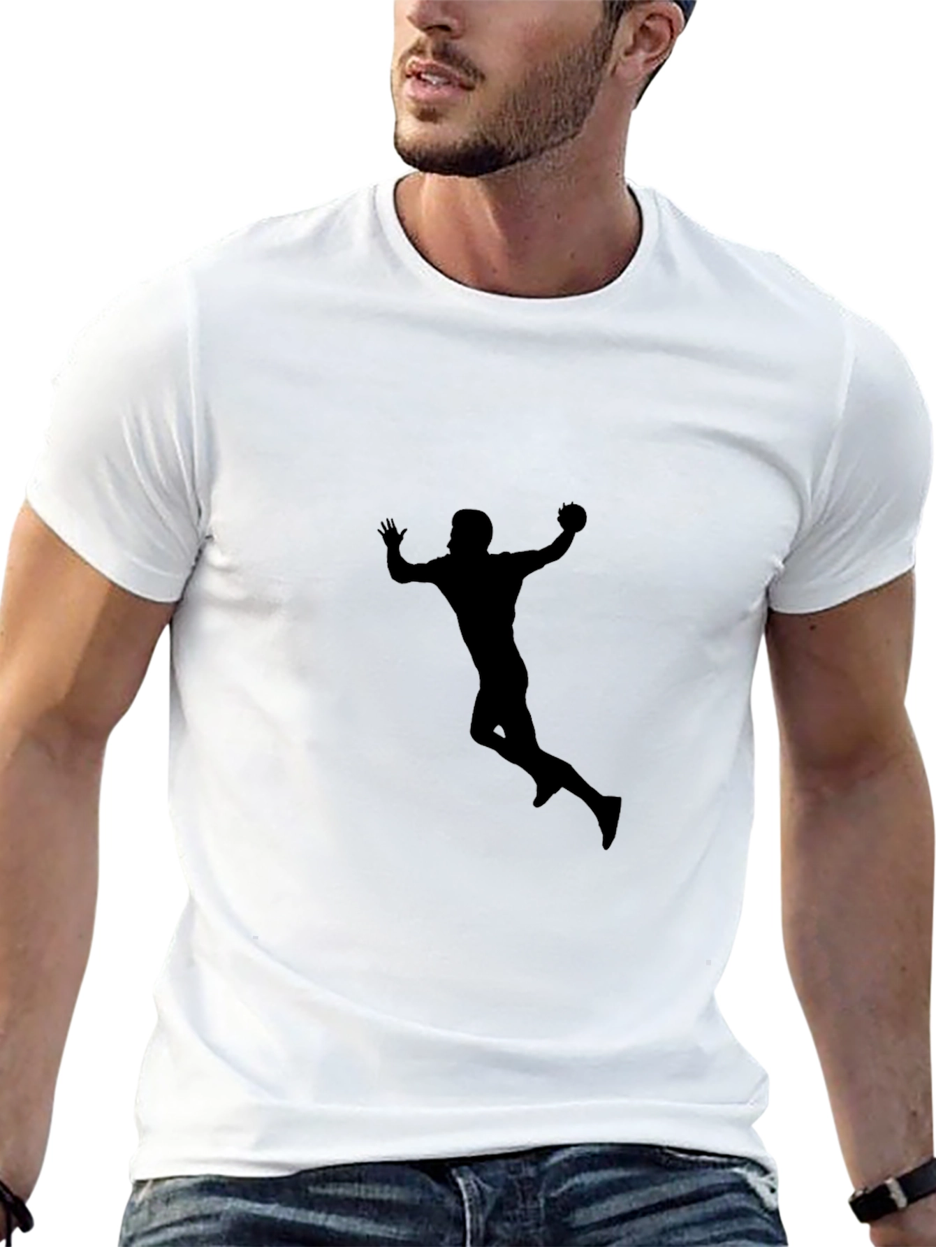 Handball Player Black T-Shirt