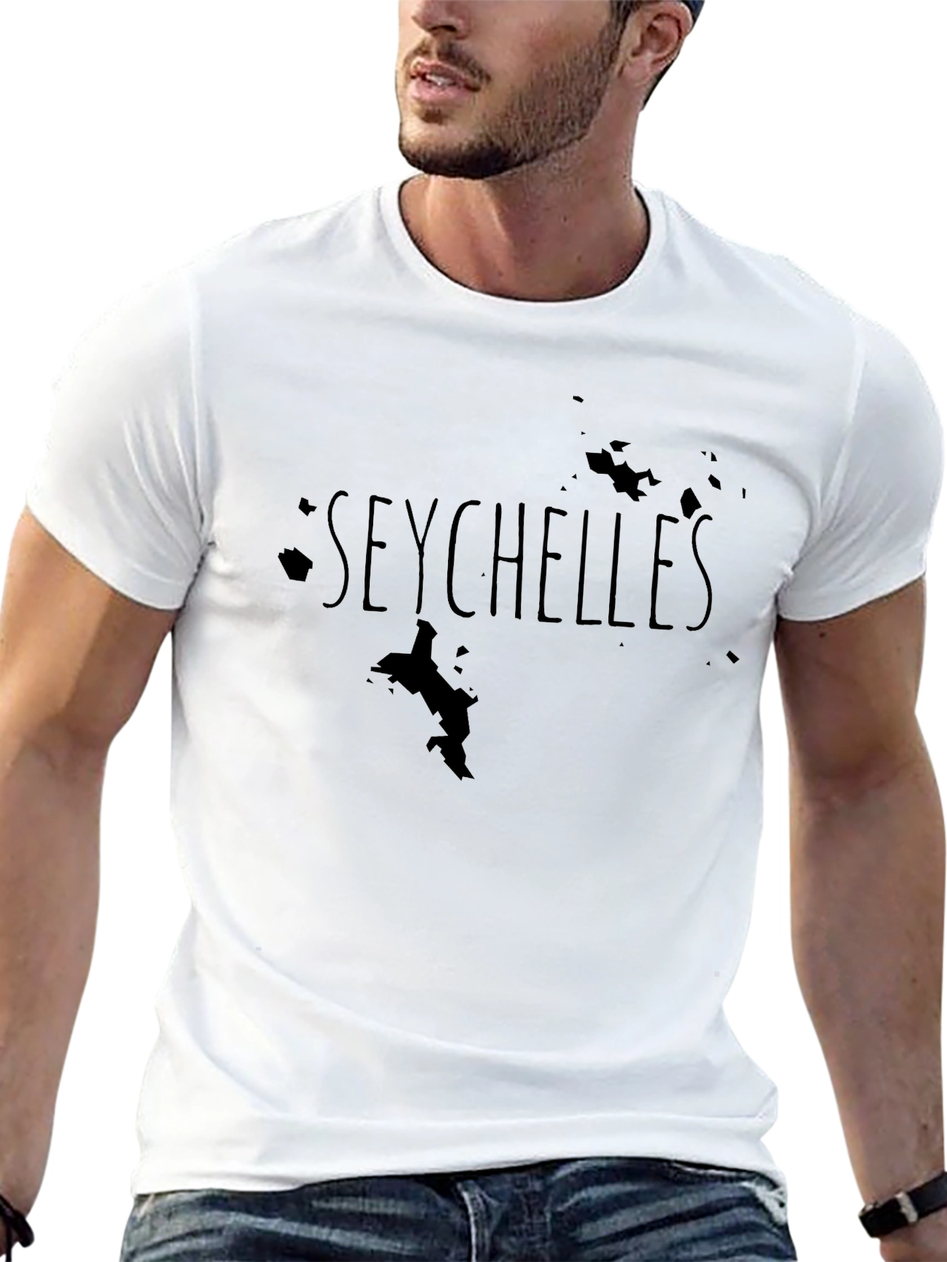 Seychelles Map Graphic T-Shirt - Island Souvenir Tee