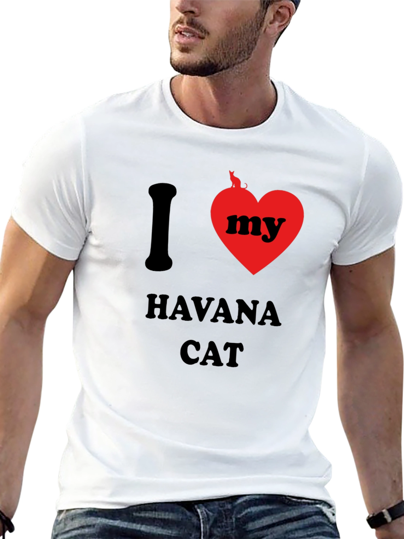 I Love My Havana Cat T-Shirt Black