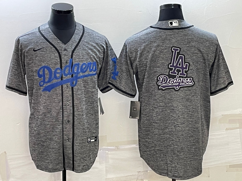 Men's Los Angeles Dodgers Gray Alternate Replica Player Name Jerseys