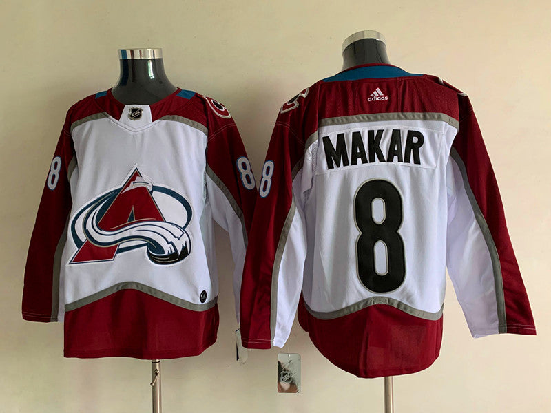 Men's Colorado Avalanche Cale Makar #8 White Home Breakaway Player Jerseys