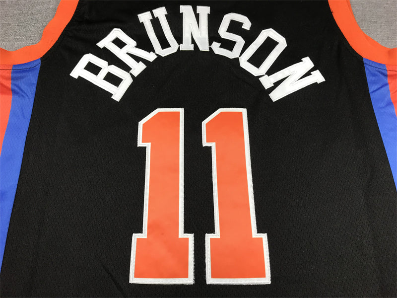 Men's New York Knicks Jalen Brunson #11 Black 2022/23 Swingman Jerseys - City Edition