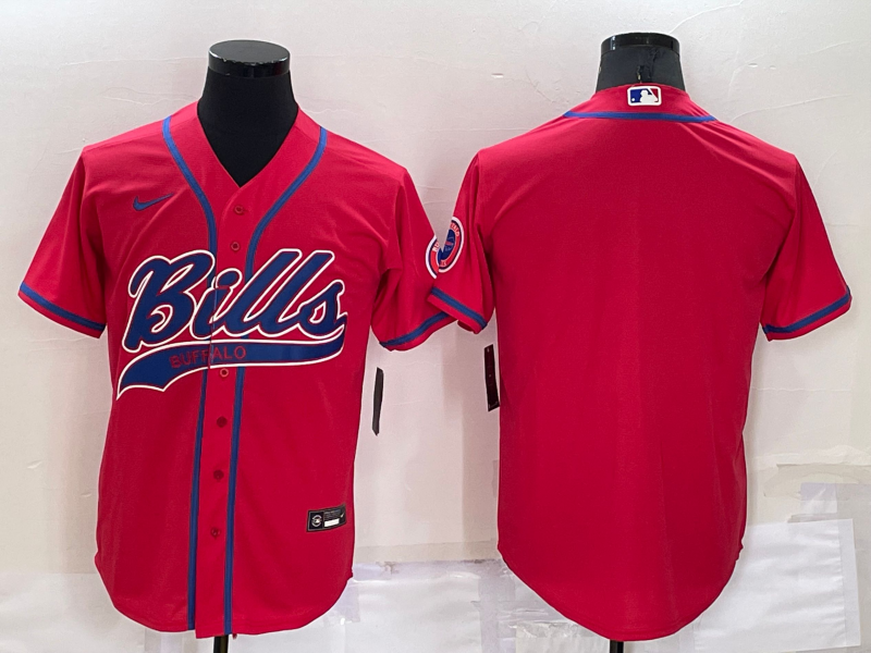 Men's Buffalo Bills Red Blank Jerseys