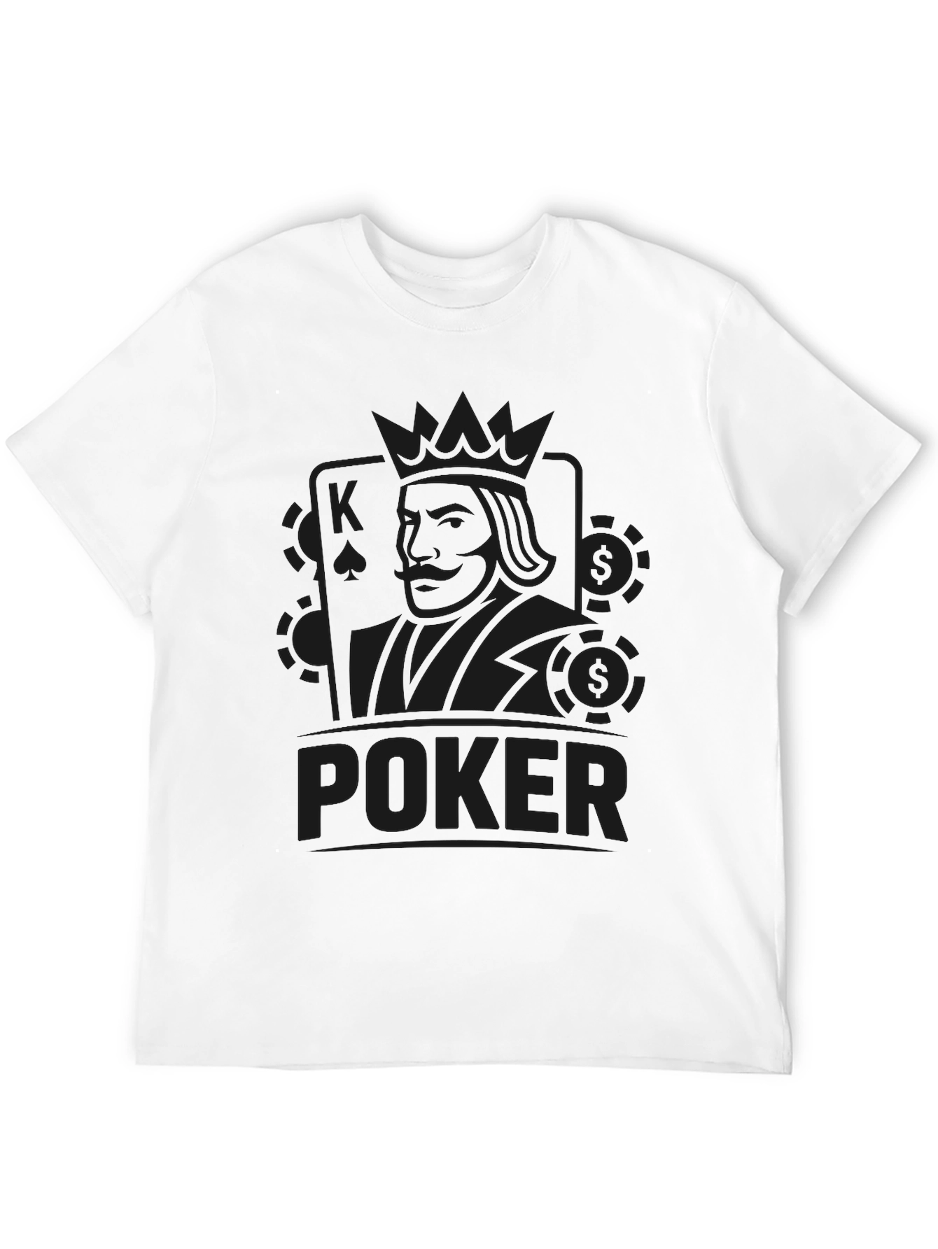 Black Poker King Graphic T-Shirt