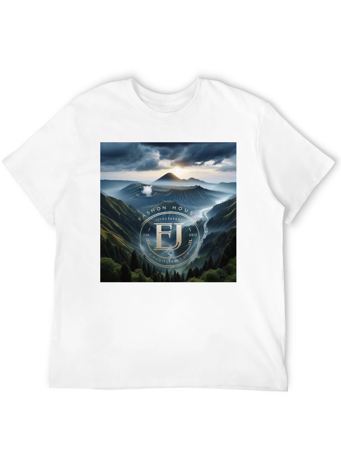 Fashion House FJ Serenity Black Graphic T-Shirt