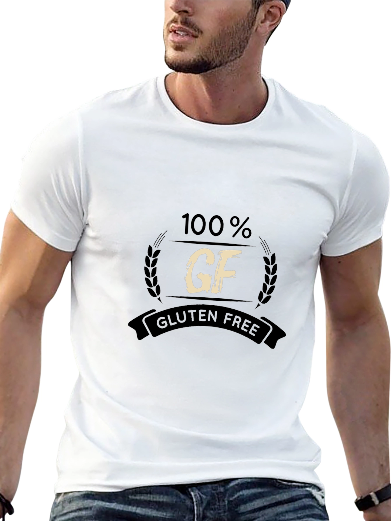 100% Gluten Free Black T-Shirt