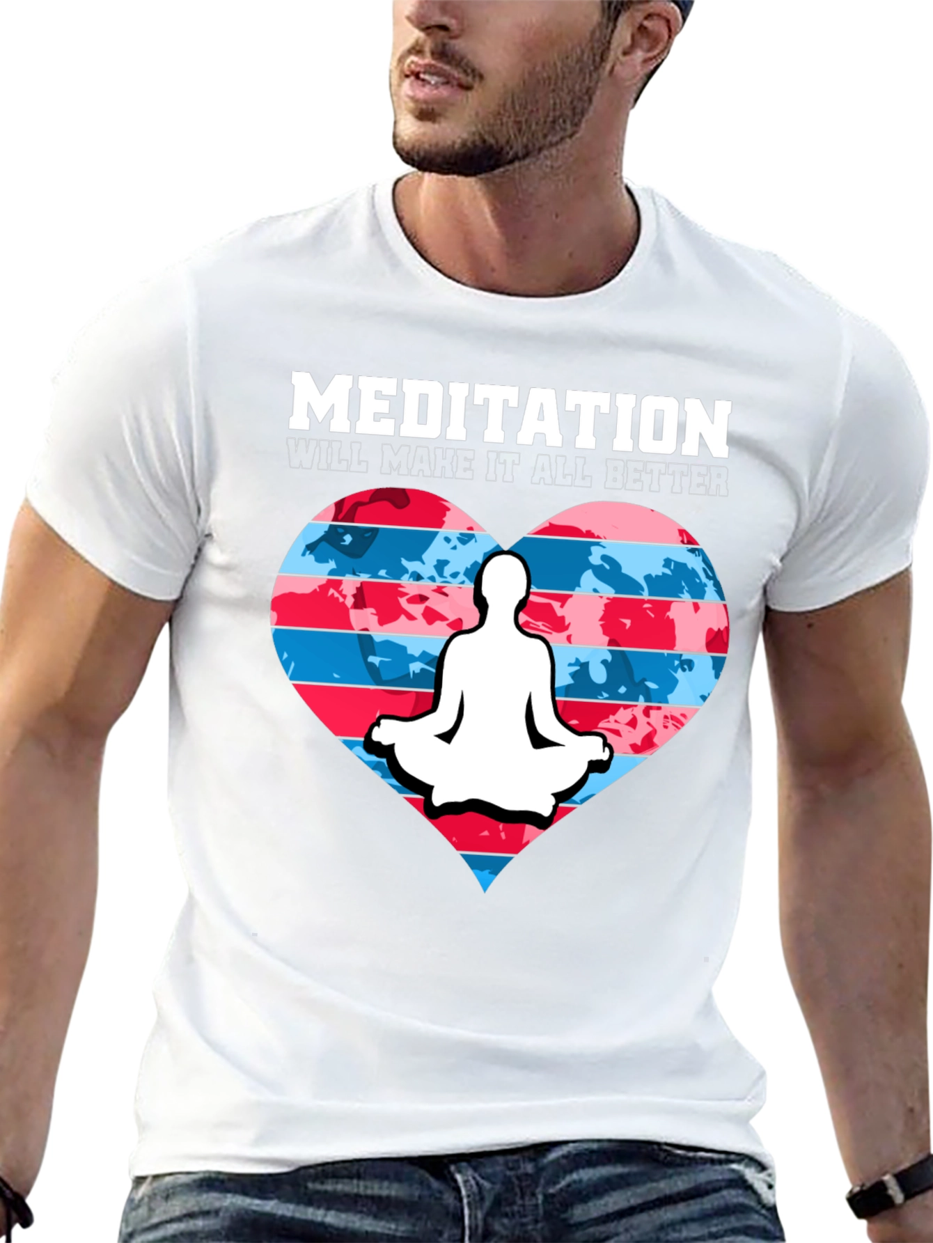 Meditation Heart Graphic T-Shirt