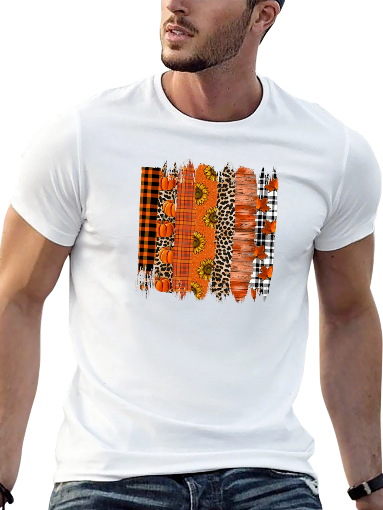 Fall Pattern Brushstroke Graphic Tee