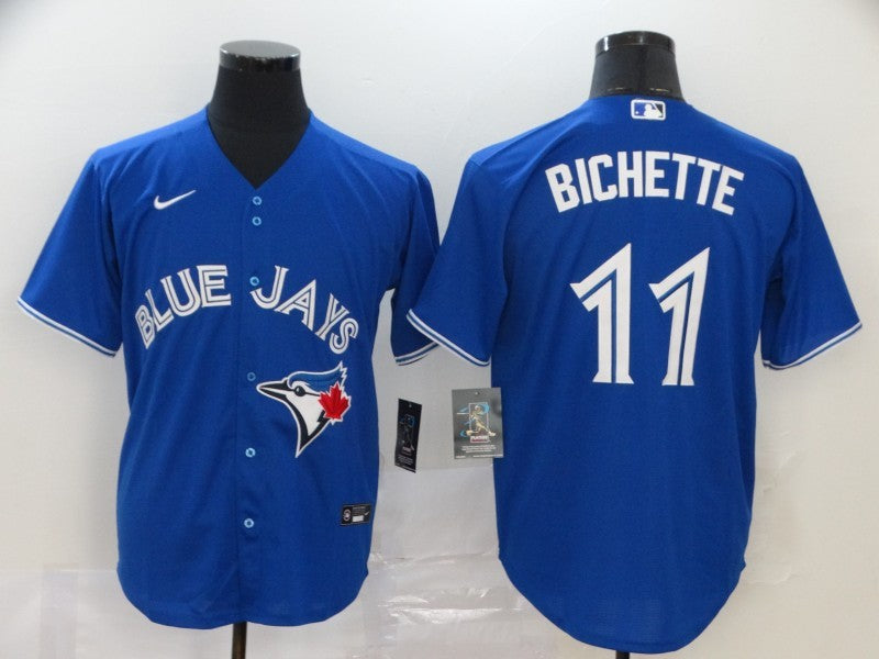 Men's Toronto Blue Jays Bo Bichette #11 Blue Replica Baseball Jerseys