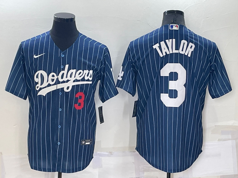 Men's Los Angeles Dodgers Chris Taylor #3 Blue Replica Player Jerseys