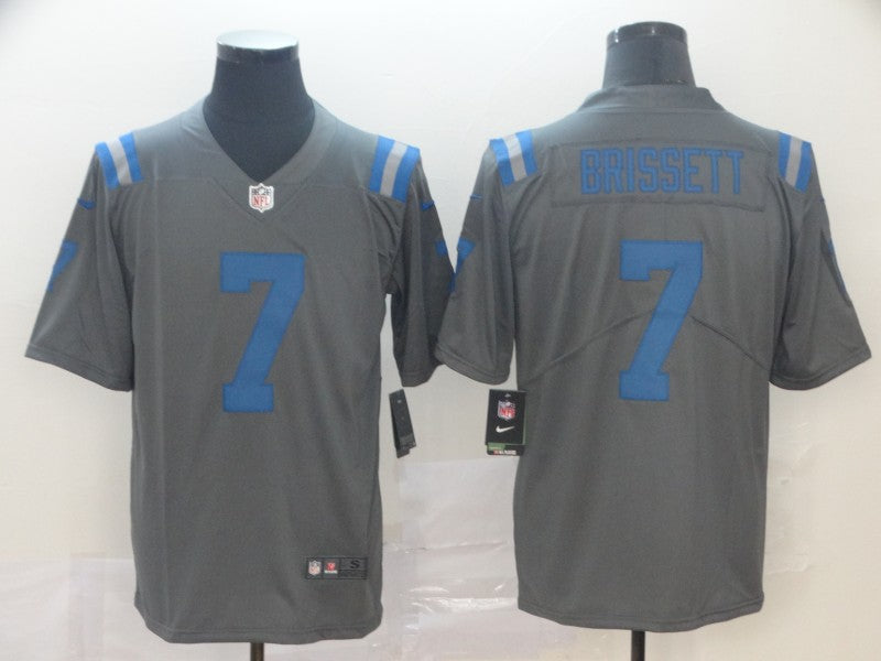 Men's Indianapolis Colts Jacoby Brissett Gray Game Jerseys