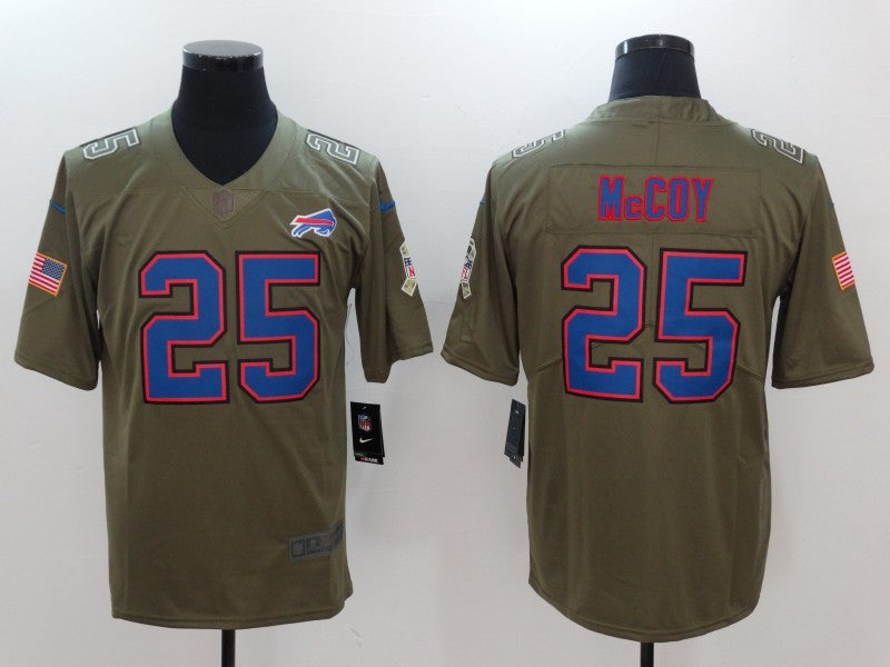 Men's Buffalo Bills LeSean McCoy #25 Brown Game Jerseys