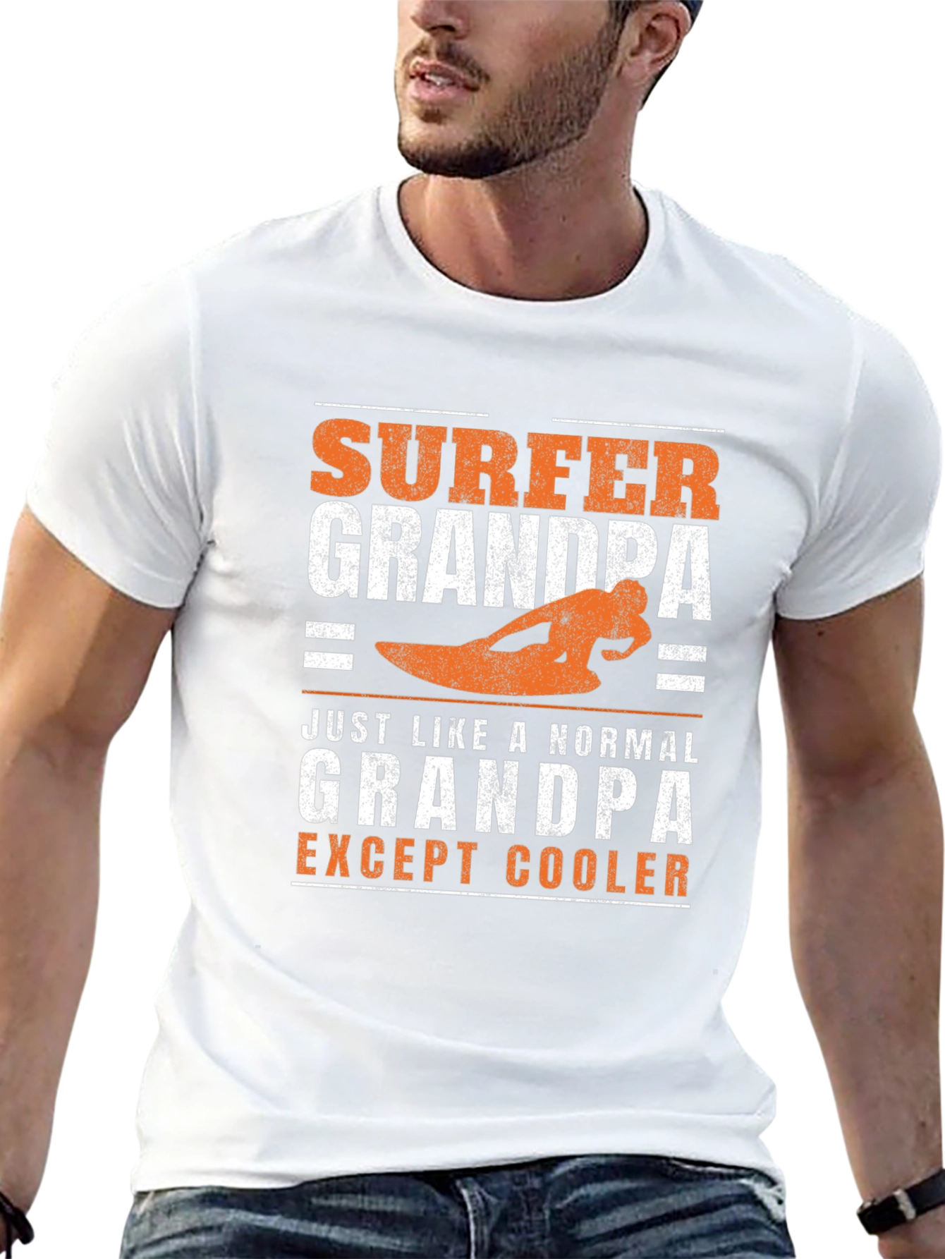 Surfer Grandpa T-Shirt - Cool Grandfather Gift