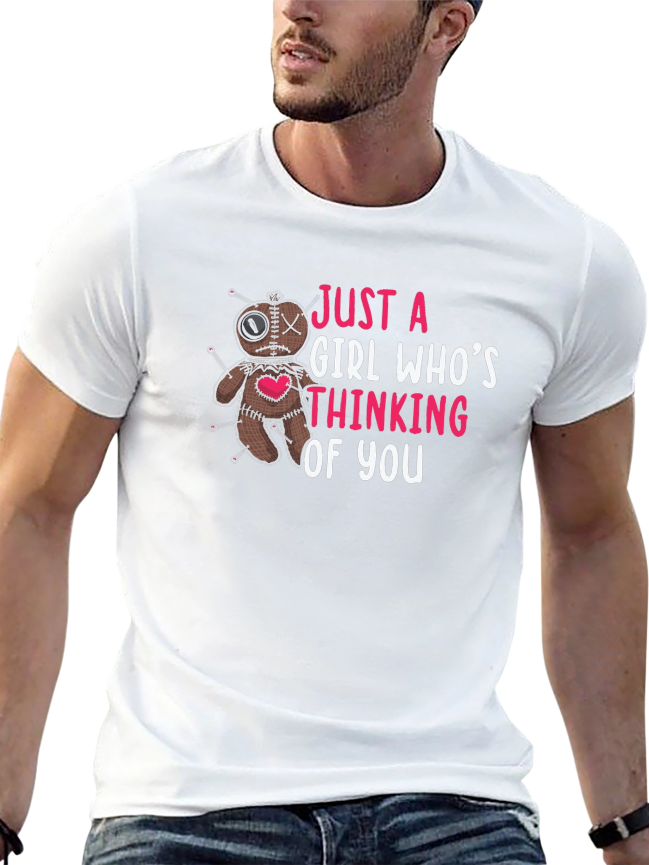 Just a Girl Voodoo Doll Graphic T-Shirt