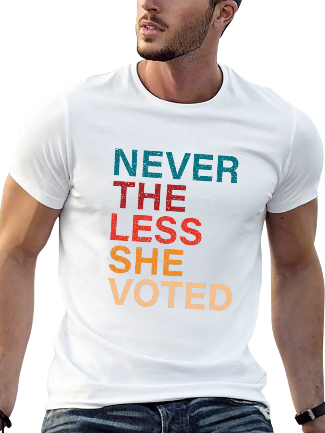 Never The Less She Voted Black T-Shirt