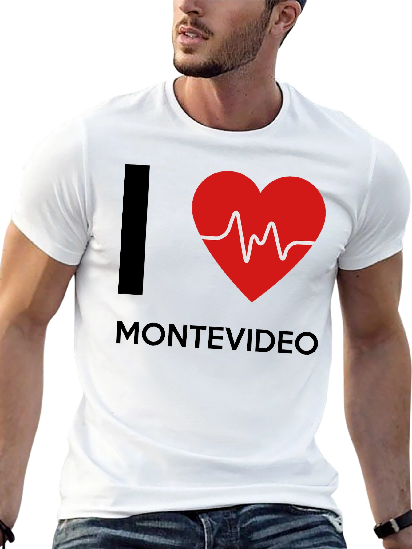 I Love Montevideo T-Shirt - Heartbeat Design